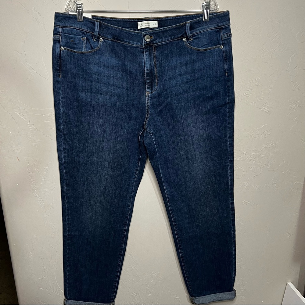 NWT J.‎ Jill The Weekender Straight Leg Dark Blue Denim Jeans - Picture 2 of 11
